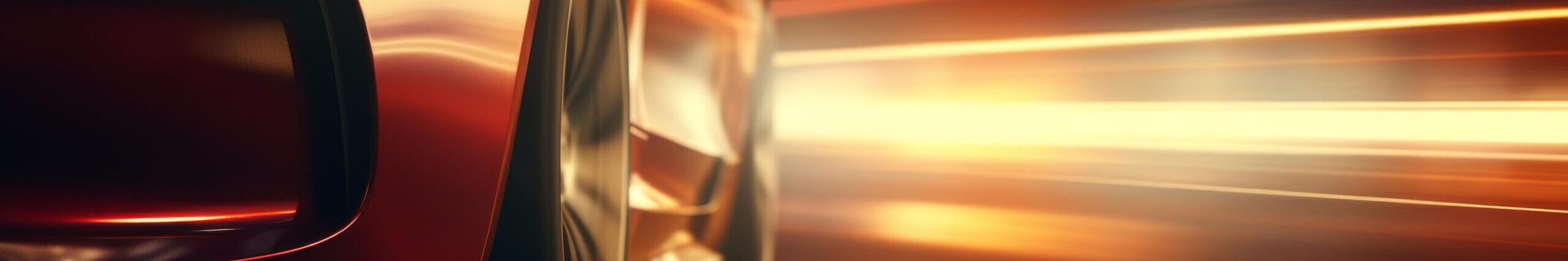 Dynamic Red Car with Light Rays in Motion Blur for Speed Concepts